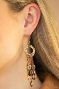 Right Under Your NOISE- Multitoned Coper Earrings- Paparazzi Accessories