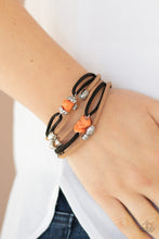 Load image into Gallery viewer, Rocky Mountain Rebel- Orange and Black Bracelet- Paparazzi Accessories
