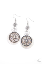 Load image into Gallery viewer, Royal Marina- White and Silver Earrings- Paparazzi Accessories