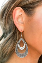 Load image into Gallery viewer, Sahara Sublime- Silver Earrings- Paparazzi Accessories
