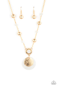 SEA The Sights- White and Gold Necklace- Paparazzi Accessories