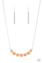 Load image into Gallery viewer, Serenely Scalloped- Orange and Silver Necklace- Paparazzi Accessories
