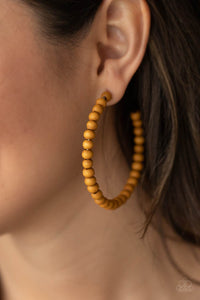 Should Have, Could Have, WOOD Have- Brown Earrings- Paparazzi Accessories