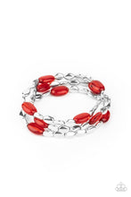 Load image into Gallery viewer, Sorry to Burst Your BAUBLE- Red and Silver Bracelets- Paparazzi Accessories