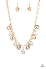 Load image into Gallery viewer, Spot On Sparkle- White and Gold Necklace- Paparazzi Accessories