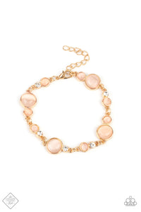 Storybook Beam- White and Gold Bracelet- Paparazzi Accessories