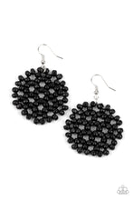 Load image into Gallery viewer, Summer Escapade- Black and Silver Earrings- Paparazzi Accessories
