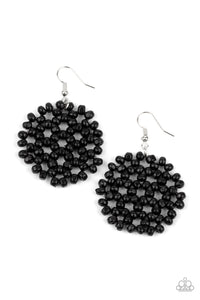 Summer Escapade- Black and Silver Earrings- Paparazzi Accessories