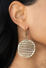 Load image into Gallery viewer, Sunrise Stunner- Brass Earrings- Paparazzi Accessories