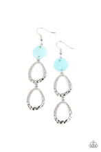 Load image into Gallery viewer, Surfside Shimmer- Blue and Silver Earrings- Paparazzi Accessories