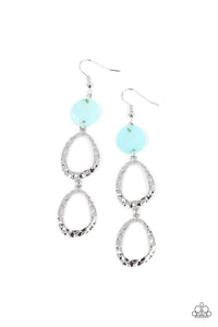 Surfside Shimmer- Blue and Silver Earrings- Paparazzi Accessories