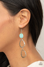 Load image into Gallery viewer, Surfside Shimmer- Blue and Silver Earrings- Paparazzi Accessories