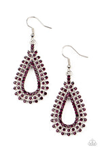 Load image into Gallery viewer, The Works- Purple and Silver Earrings- Paparazzi Accessories