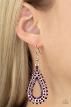 Load image into Gallery viewer, The Works- Purple and Silver Earrings- Paparazzi Accessories