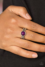 Load image into Gallery viewer, TREK and Field- Purple and Silver Ring- Paparazzi Accessories