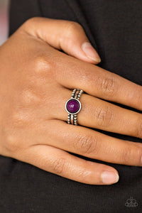 TREK and Field- Purple and Silver Ring- Paparazzi Accessories