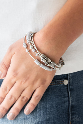 Tribal Spunk- Silver Bracelets- Paparazzi Accessories