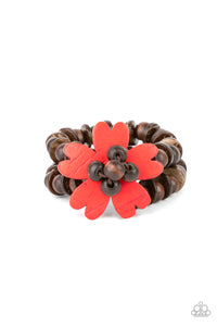 Tropical Flavor- Red and Brown Bracelet- Paparazzi Accessories
