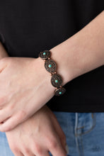 Load image into Gallery viewer, West Wishes- Blue and Copper Bracelet- Paparazzi Accessories
