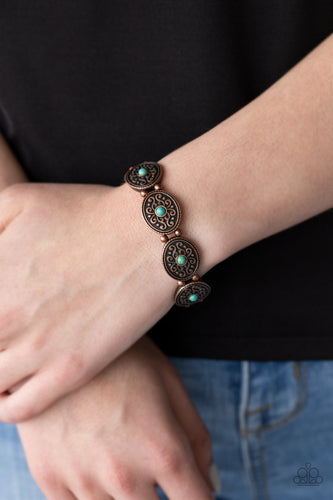 West Wishes- Blue and Copper Bracelet- Paparazzi Accessories