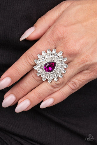 Who's Counting?- Pink and Silver Ring- Paparazzi Accessories