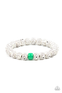 ZEN Second Rule- Green and White Bracelet- Paparazzi Accessories