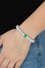 Load image into Gallery viewer, ZEN Second Rule- Green and White Bracelet- Paparazzi Accessories