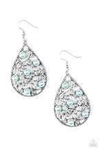 Load image into Gallery viewer, Glowing Vineyards- Blue and Silver Earrings-Paparazzi Accessories