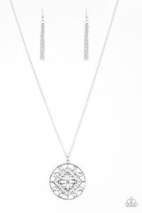 Mandala Melody- Silver Necklace- Paparazzi Accessories