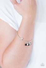 Load image into Gallery viewer, Marine Melody- Black and Silver Bracelet- Paparazzi Accessories