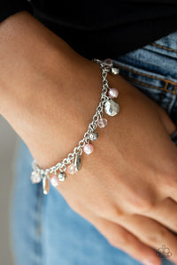 Modestly Midsummer- Pink and Silver Bracelet- Paparazzi Accessories