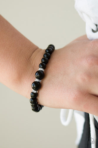 Radiantly Royal- Black Bracelet- Paparazzi Accessories