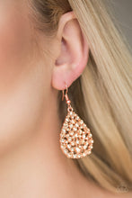 Load image into Gallery viewer, Sparkle Brighter- Copper Earrings- Paparazzi Accessories