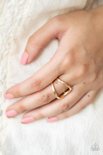 Fill The Gap - Gold Ring- Paparazzi Accessories