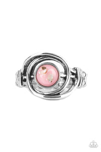 Celestial Karma - Pink and Silver Ring- Paparazzi Accessories