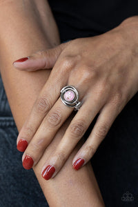 Celestial Karma - Pink and Silver Ring- Paparazzi Accessories