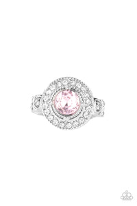 Targeted Timelessness - Pink and Silver Ring- Paparazzi Accessories