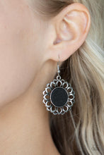 Load image into Gallery viewer, Farmhouse Fashionista - Black and Silver Earrings- Paparazzi Accessories