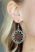 Load image into Gallery viewer, Farmhouse Fashionista - Brown and Silver Earrings- Paparazzi Accessories