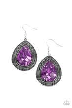 Load image into Gallery viewer, Terrazzo Tundra - Purple and Silver Earrings- Paparazzi Accessories