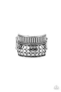 Tenacious Texture - Silver Ring- Paparazzi Accessories
