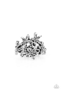 Prairie Primrose - Silver Ring- Paparazzi Accessories
