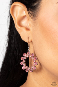 Champagne Bubbles - Pink and Silver Earrings- Paparazzi Accessories