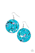 Load image into Gallery viewer, Tenaciously Terrazzo - Blue and Silver Earrings- Paparazzi Accessories