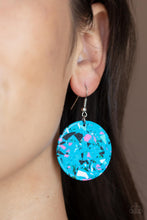 Load image into Gallery viewer, Tenaciously Terrazzo - Blue and Silver Earrings- Paparazzi Accessories