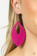 Load image into Gallery viewer, Tahiti Tankini - Pink and Silver Earrings- Paparazzi Accessories