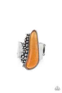 Gemstone Guide - Orange and Silver Ring- Paparazzi Accessories