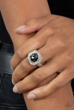 Load image into Gallery viewer, Title Match - White and Silver Ring- Paparazzi Accessories