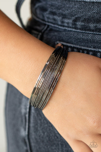 This Girl is on WIRE - Gunmetal Bracelet- Paparazzi Accessories