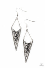 Load image into Gallery viewer, Sharp-Dressed Drama - Silver Earrings- Paparazzi Accessories